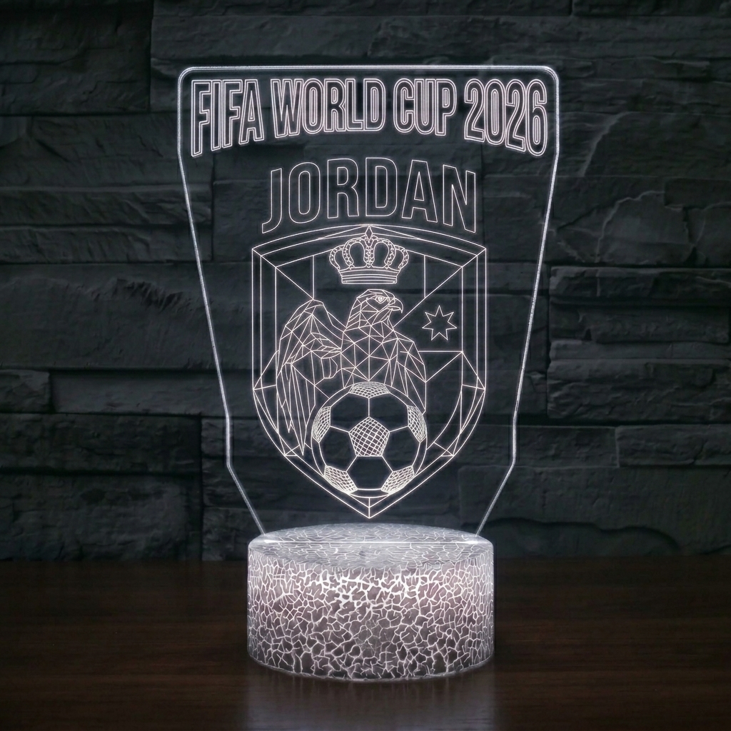 FIFA 2026 Jordan Soccer Sports Themed 3D Optical Lamp