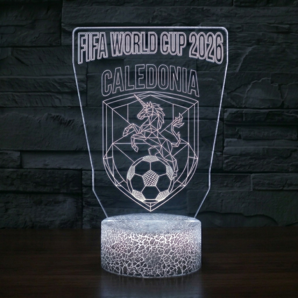 FIFA 2026 Caledonia Soccer Sports Themed 3D Optical Lamp