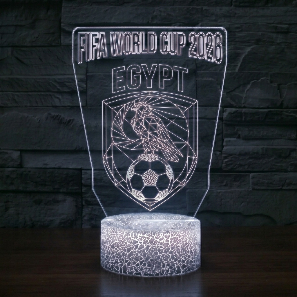 FIFA 2026 Egypt Soccer Sports Themed 3D Optical Lamp