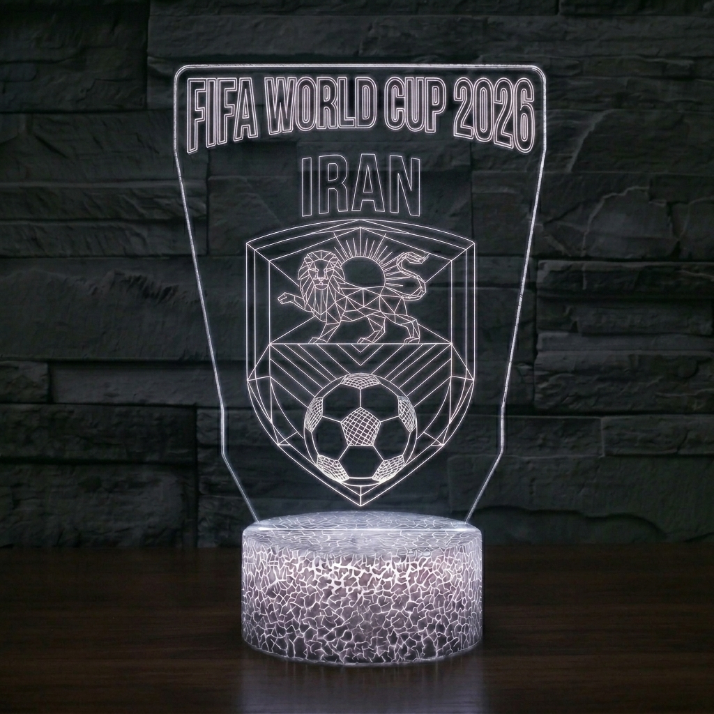 FIFA 2026 Iran Soccer Sports Themed 3D Optical Lamp