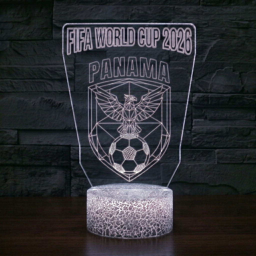 FIFA 2026 Panama Soccer Sports Themed 3D Optical Lamp