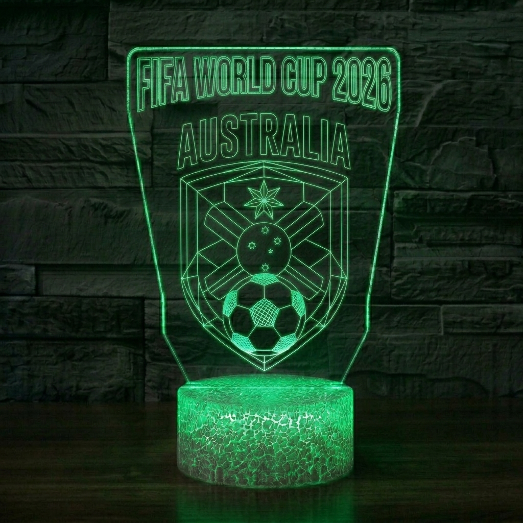 FIFA 2026 Australia Soccer Sports Themed 3D Optical Lamp