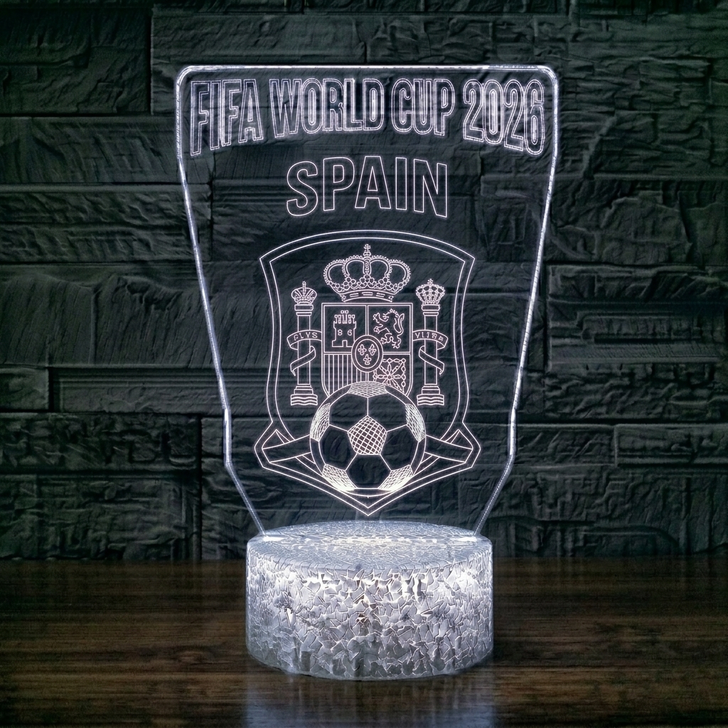 FIFA 2026 Spain Soccer Sports Themed 3D Optical Lamp