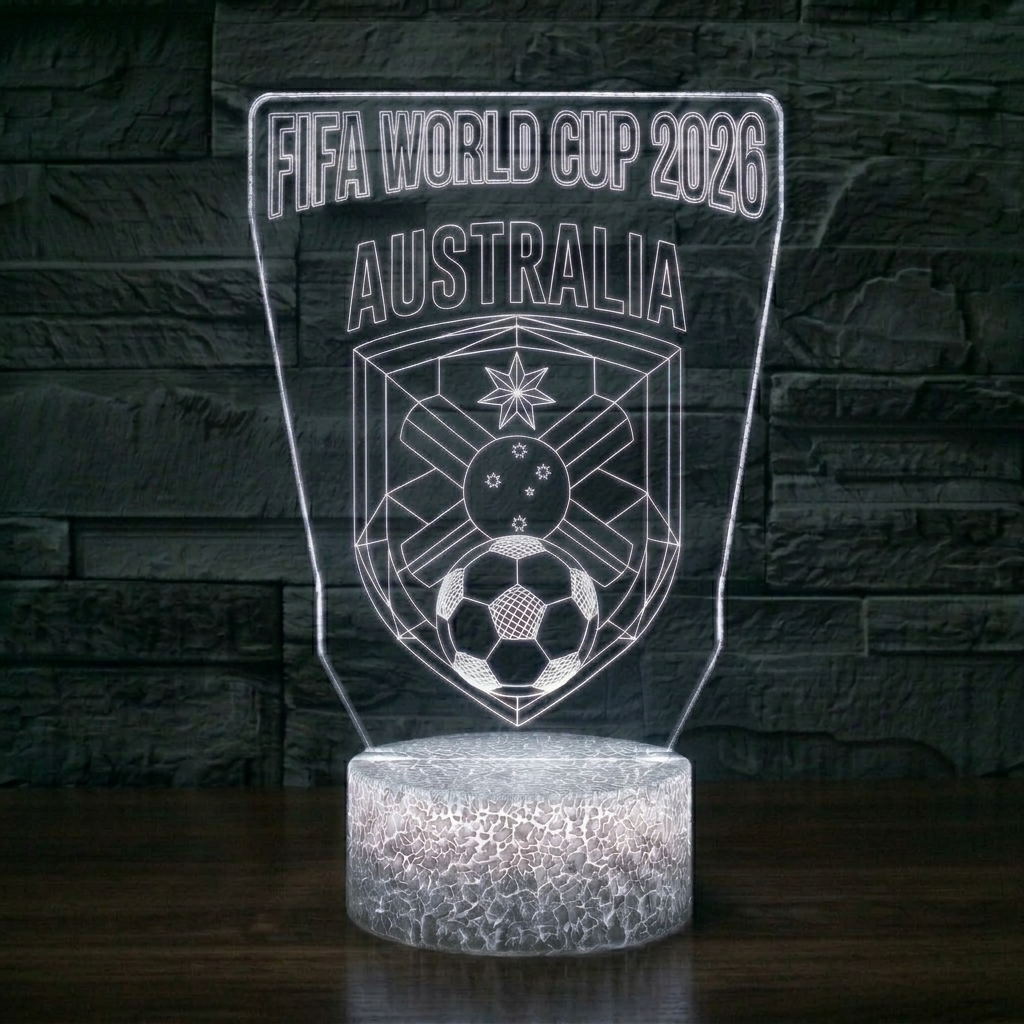 FIFA 2026 Australia Soccer Sports Themed 3D Optical Lamp