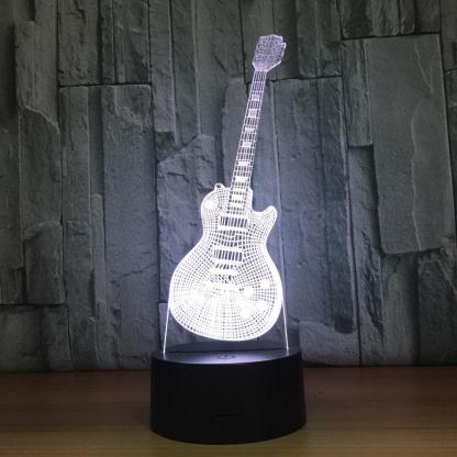 Abstract Guitar 3D Optical Illusion Lamp - 3D Optical Lamp