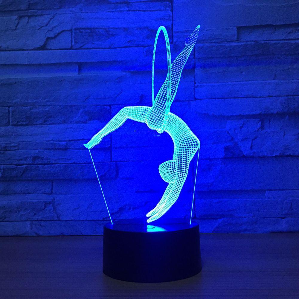 Gymnastics 3D Optical Illusion Lamp - 3D Optical Lamp