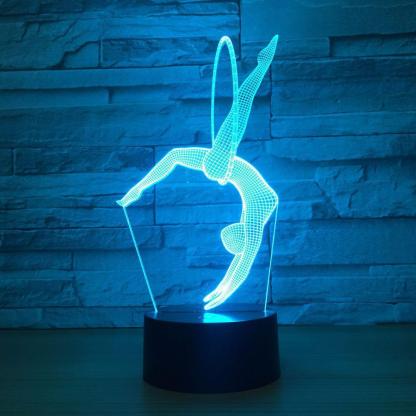 Gymnastics 3D Optical Illusion Lamp - 3D Optical Lamp