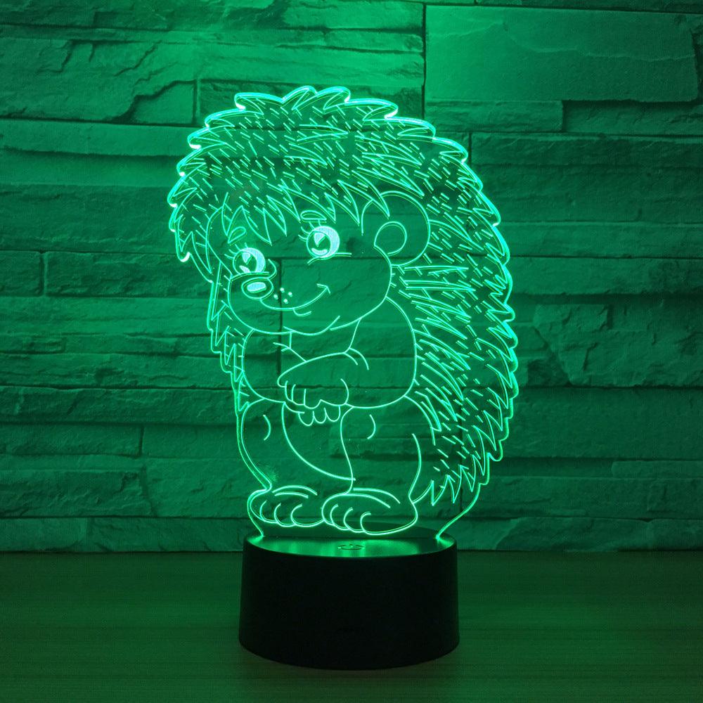 Adorable Hedgehog 3D Optical Illusion Lamp-3D Optical Lamp