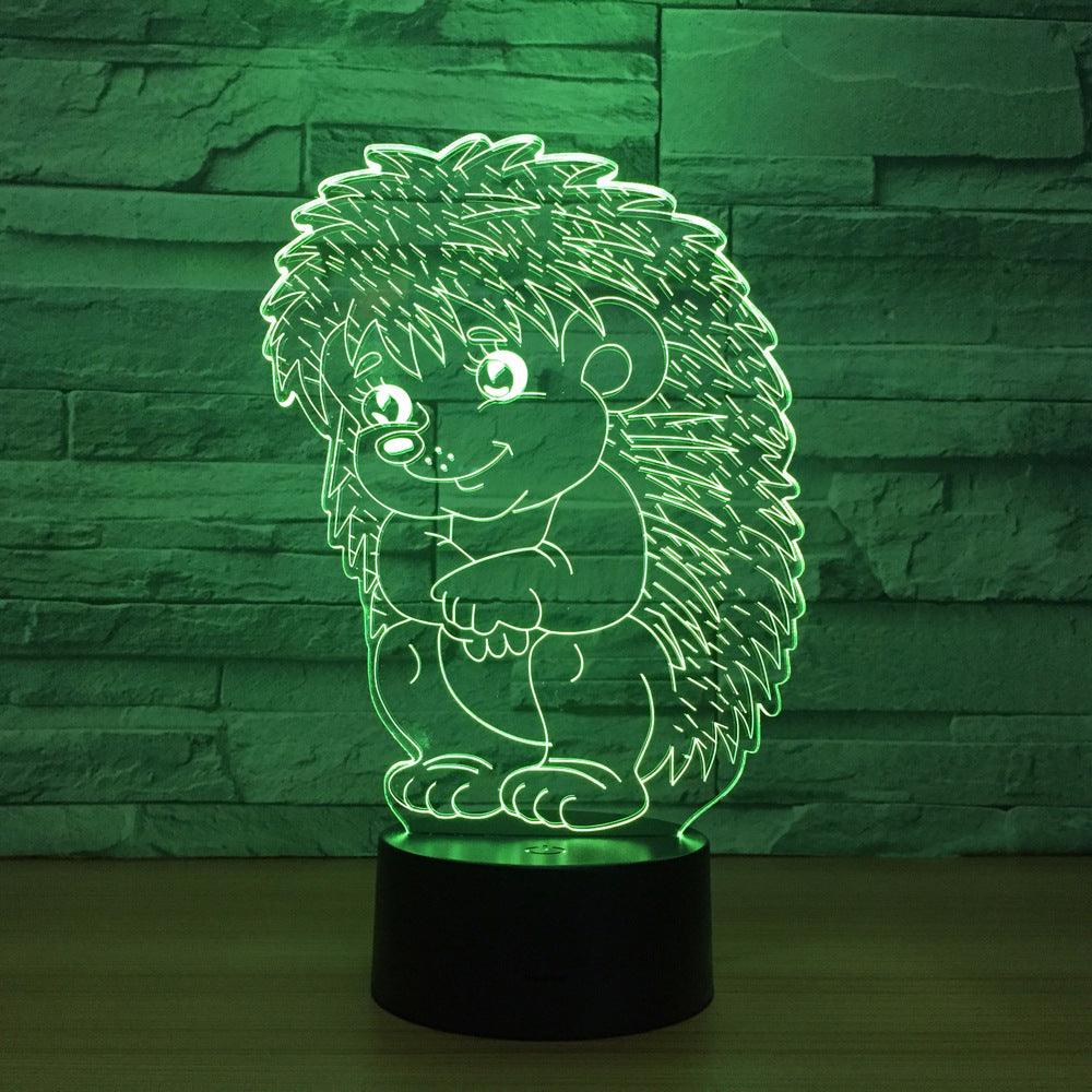 Adorable Hedgehog 3D Optical Illusion Lamp-3D Optical Lamp