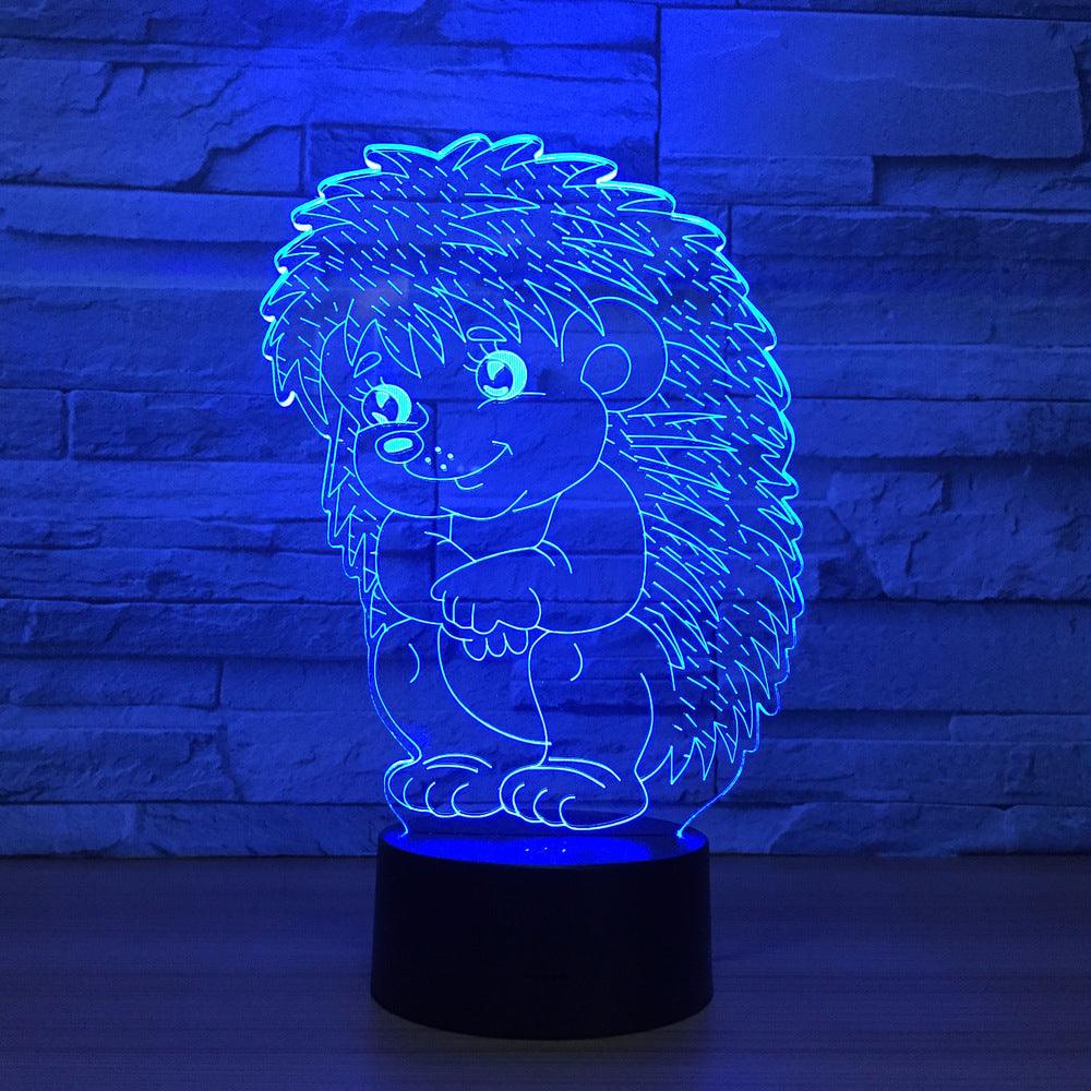 Adorable Hedgehog 3D Optical Illusion Lamp-3D Optical Lamp