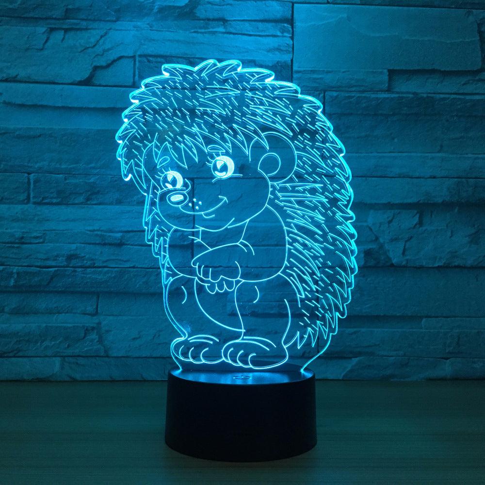 Adorable Hedgehog 3D Optical Illusion Lamp - 3D Optical Lamp