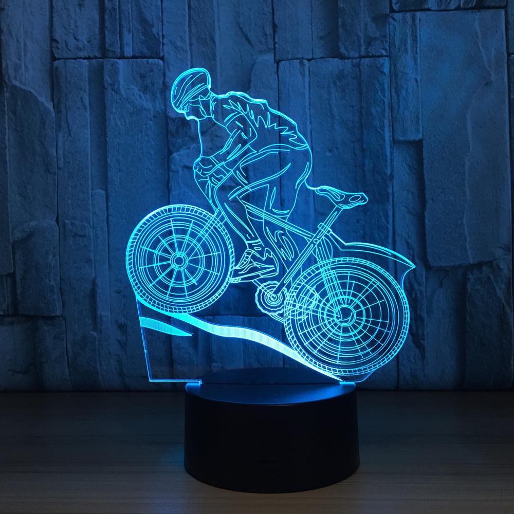 Hiking Biking 3D Optical Illusion Lamp - 3D Optical Lamp