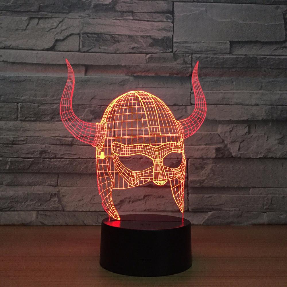 Viking Helmet LED Lamp-3D Optical Lamp