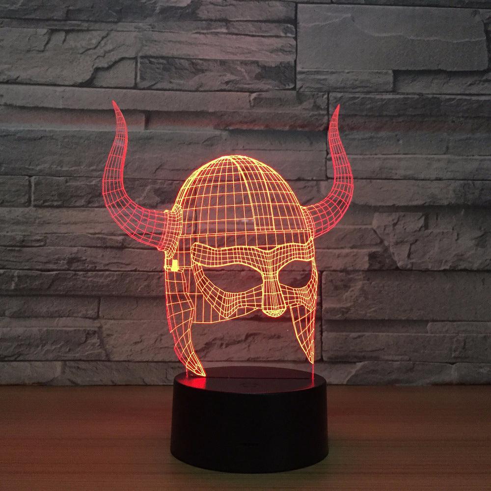Viking Helmet LED Lamp-3D Optical Lamp