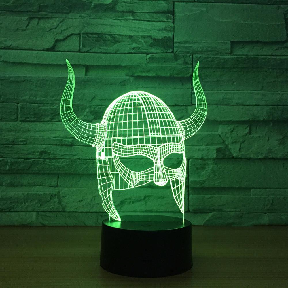 Viking Helmet LED Lamp-3D Optical Lamp