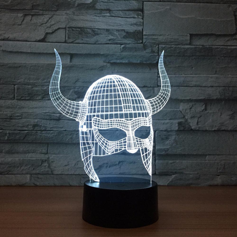 Viking Helmet LED Lamp-3D Optical Lamp