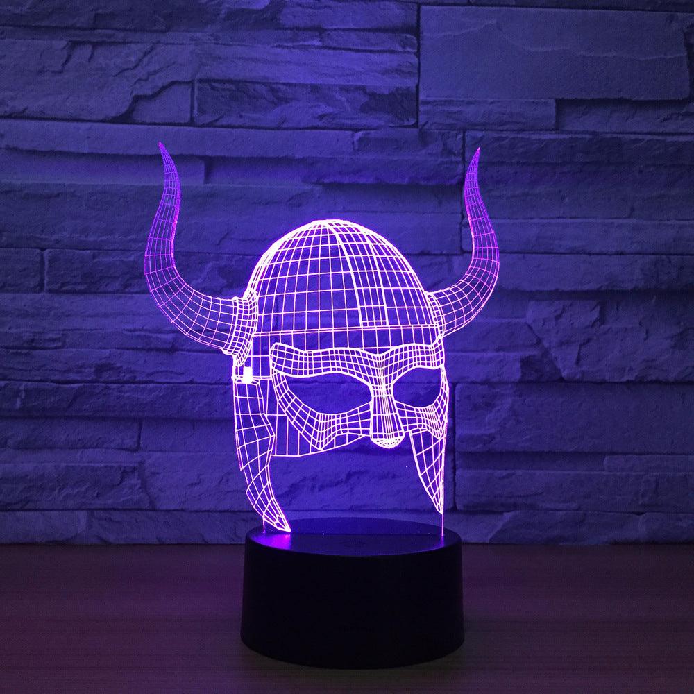 Viking Helmet LED Lamp-3D Optical Lamp
