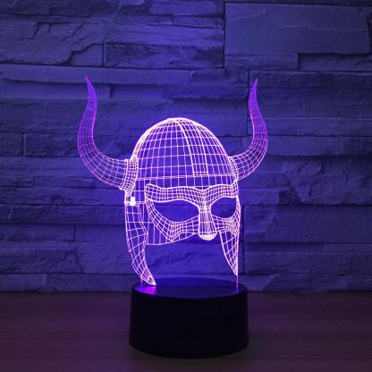 Viking Helmet LED Lamp-3D Optical Lamp