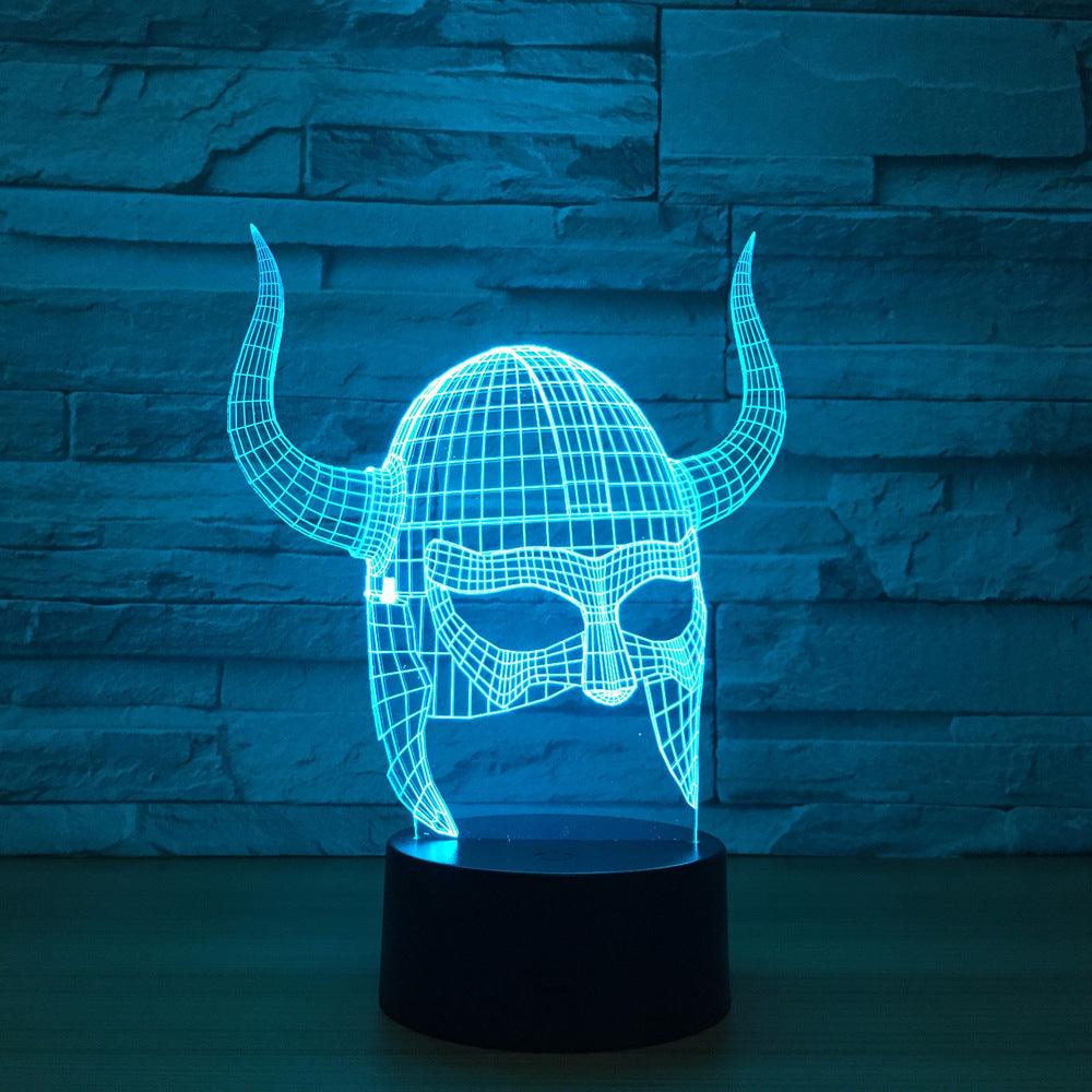 Viking Helmet LED Lamp-3D Optical Lamp