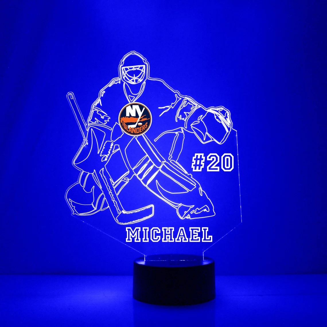 New York Islanders LED Hockey Sports Fan Lamp