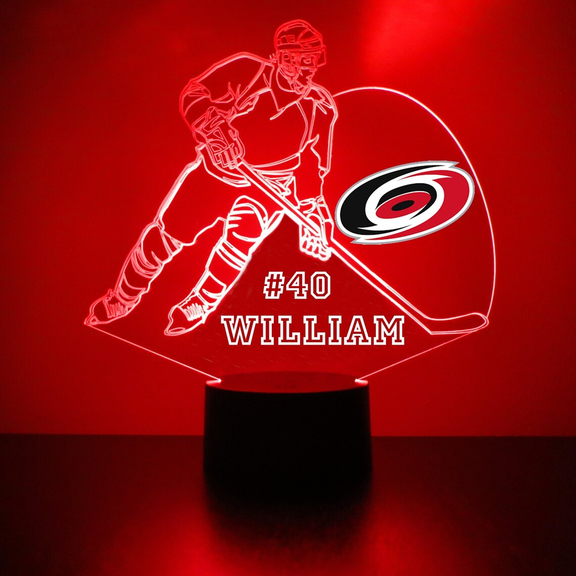 Carolina Hurricanes LED Hockey Sports Fan Lamp