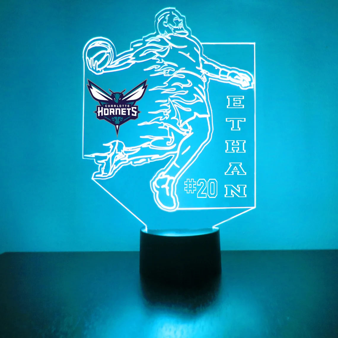 Charlotte Hornets LED Basketball Sports Fan Lamp
