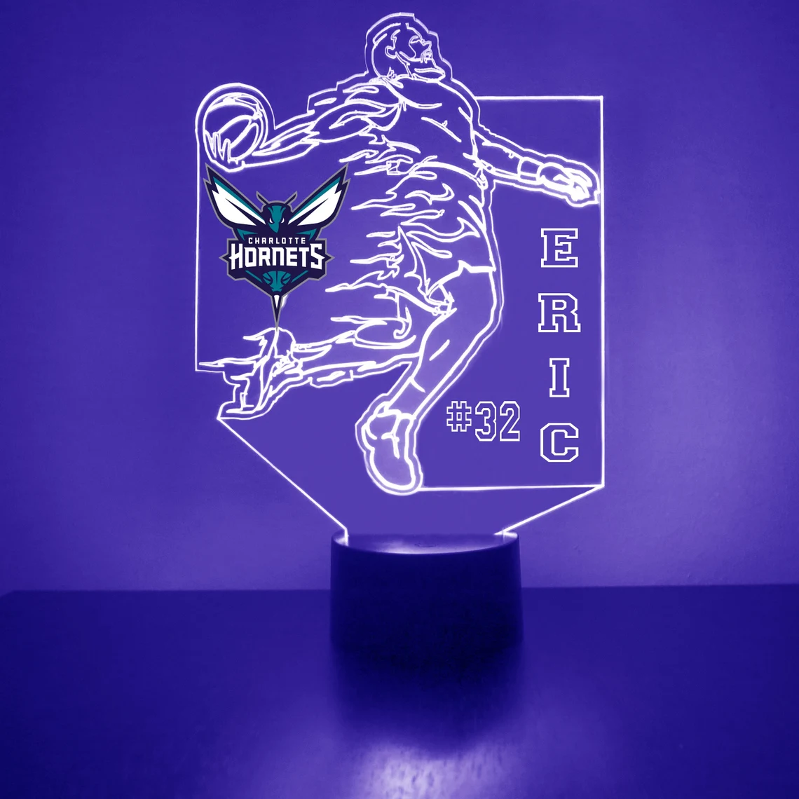 Charlotte Hornets LED Basketball Sports Fan Lamp