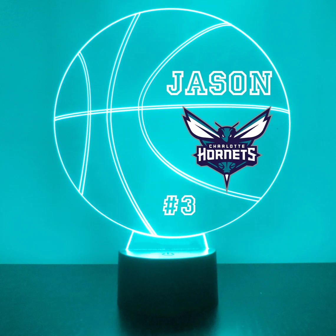 Charlotte Hornets LED Basketball Sports Fan Lamp