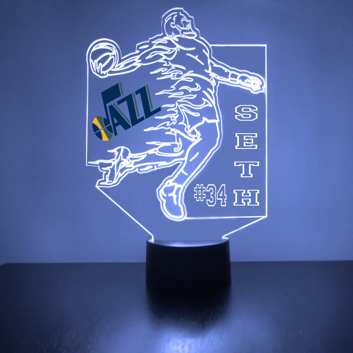 Utah Jazz LED Basketball Sports Fan Lamp