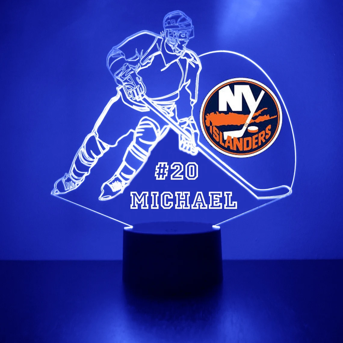 New York Islanders LED Hockey Sports Fan Lamp