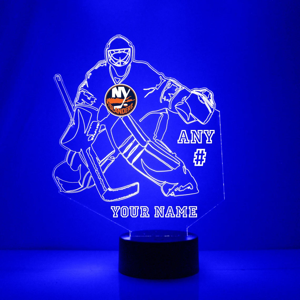 New York Islanders LED Hockey Sports Fan Lamp