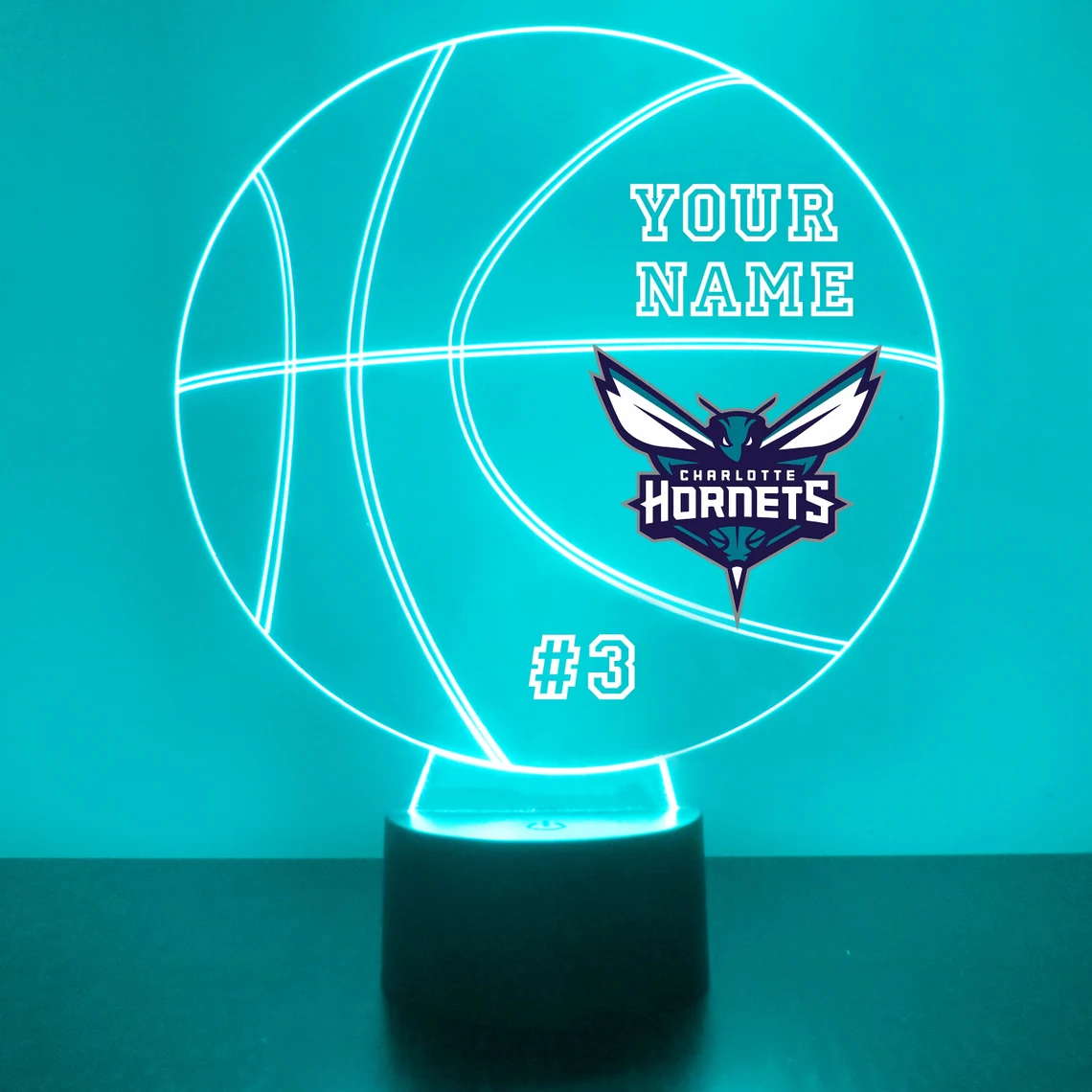 Charlotte Hornets LED Basketball Sports Fan Lamp