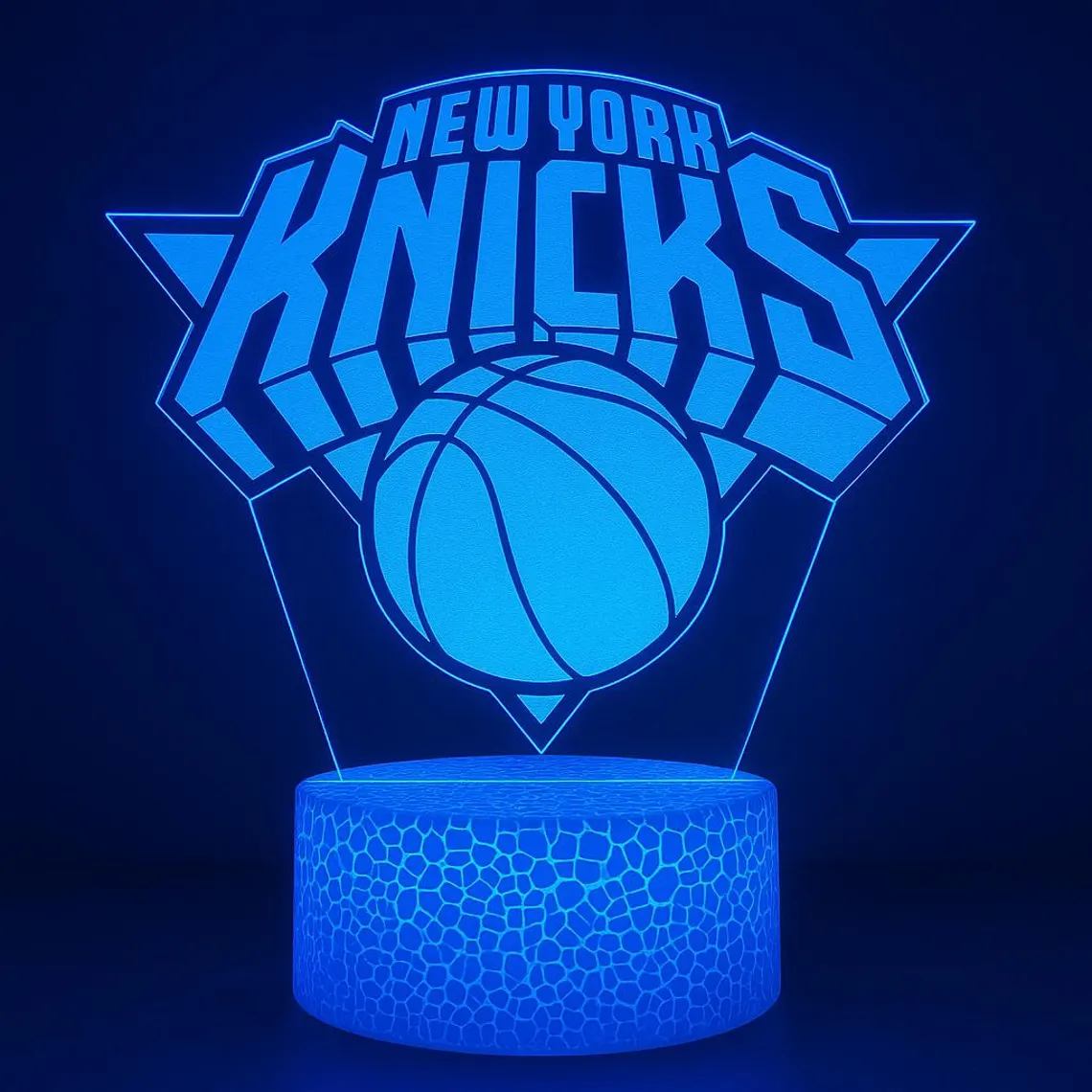 New York Knicks Laser Engraved NBA LED Lamp