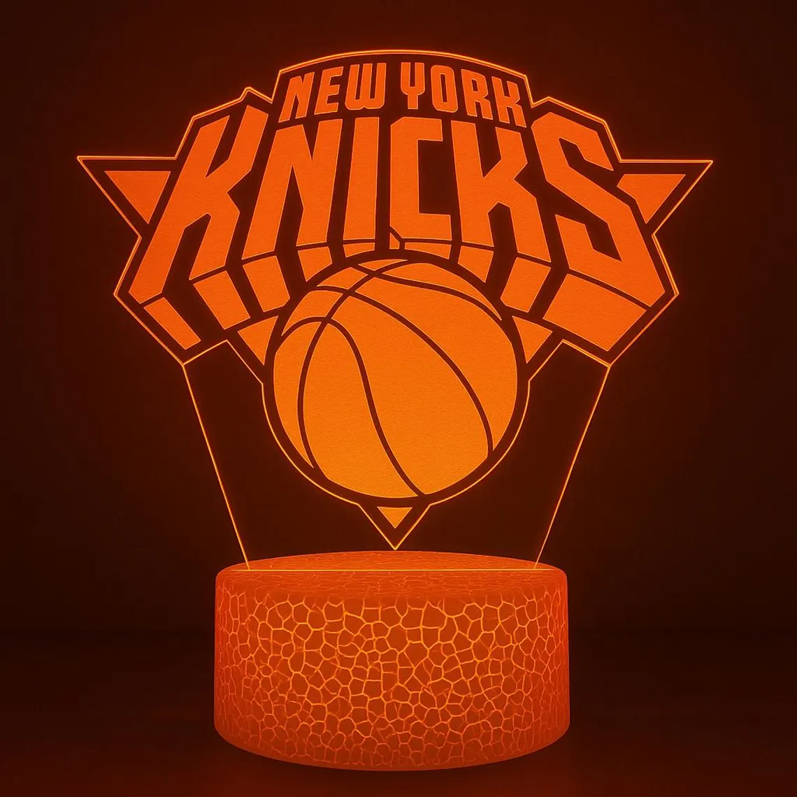 New York Knicks Laser Engraved NBA LED Lamp