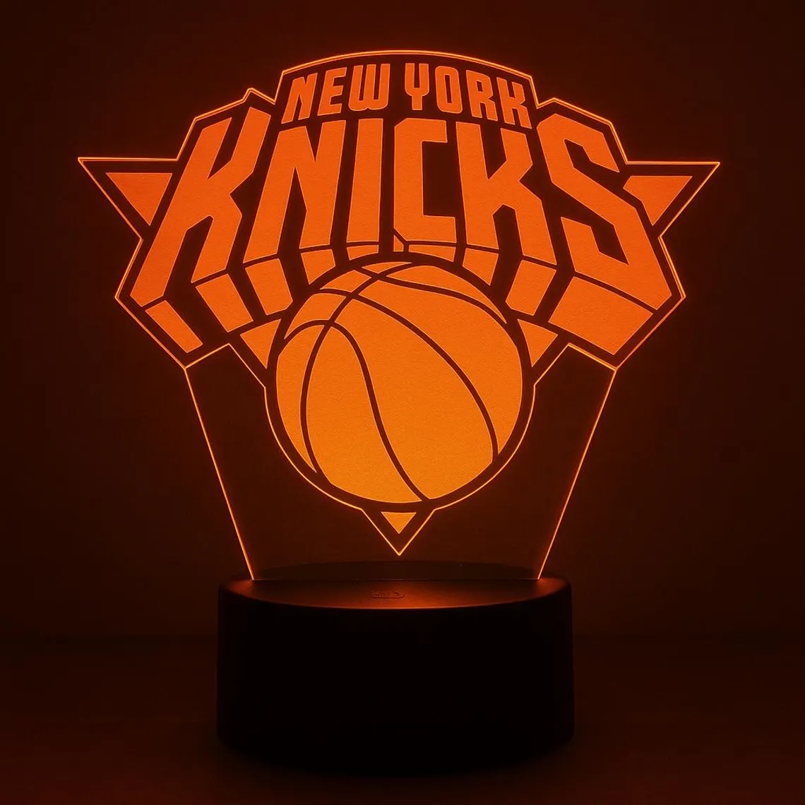 New York Knicks Laser Engraved NBA LED Lamp