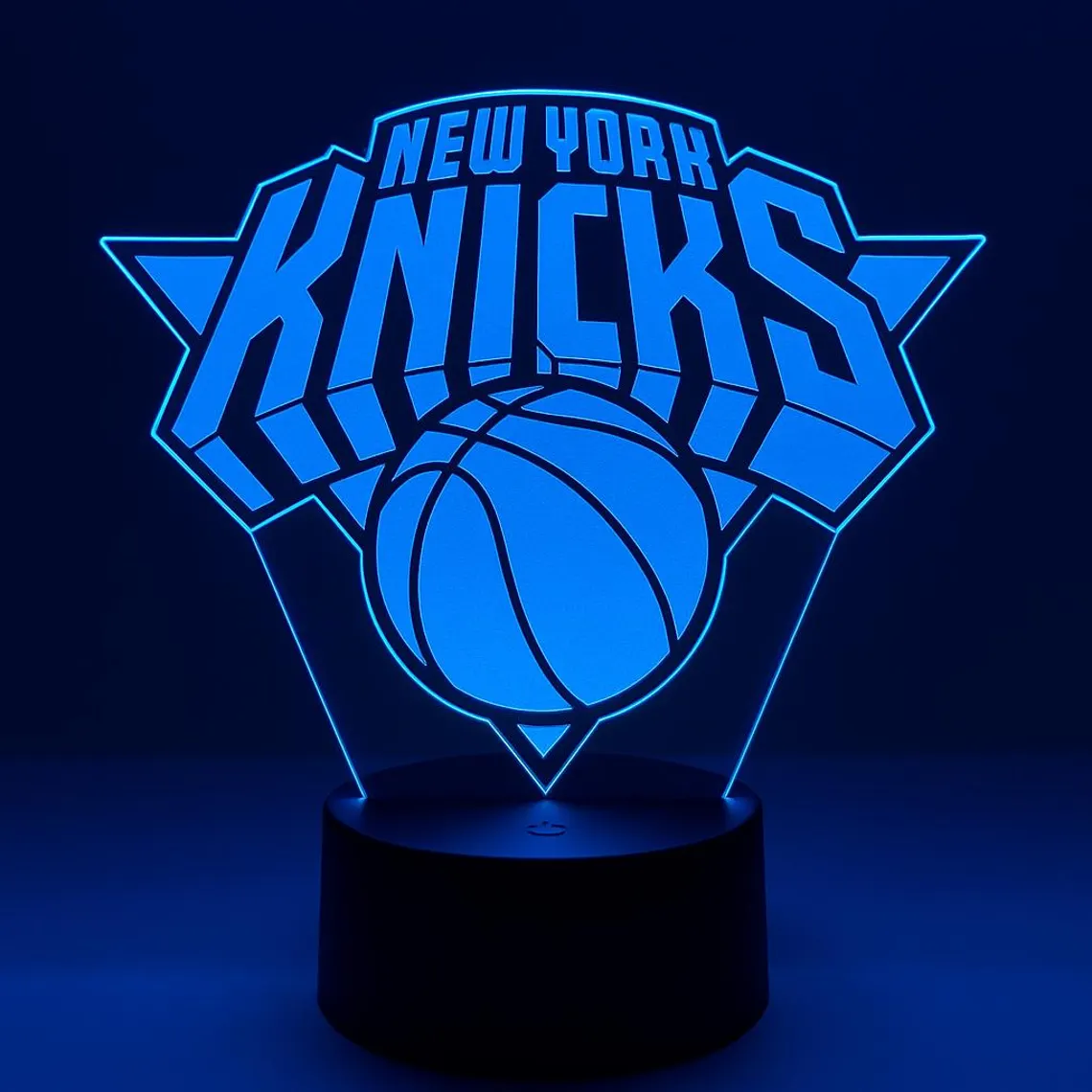 New York Knicks Laser Engraved NBA LED Lamp