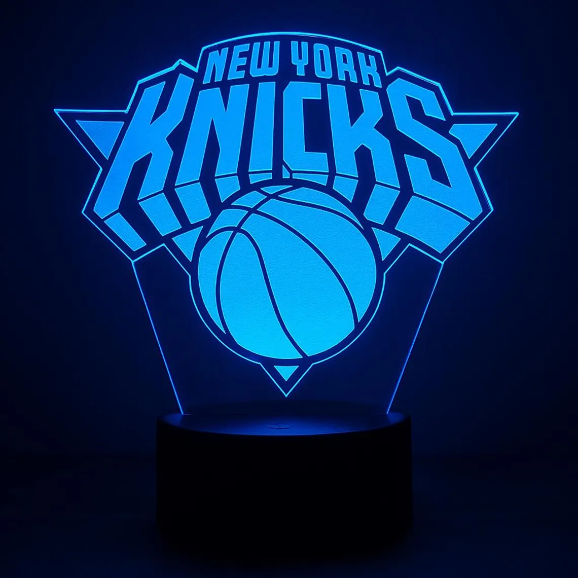 New York Knicks Laser Engraved NBA LED Lamp