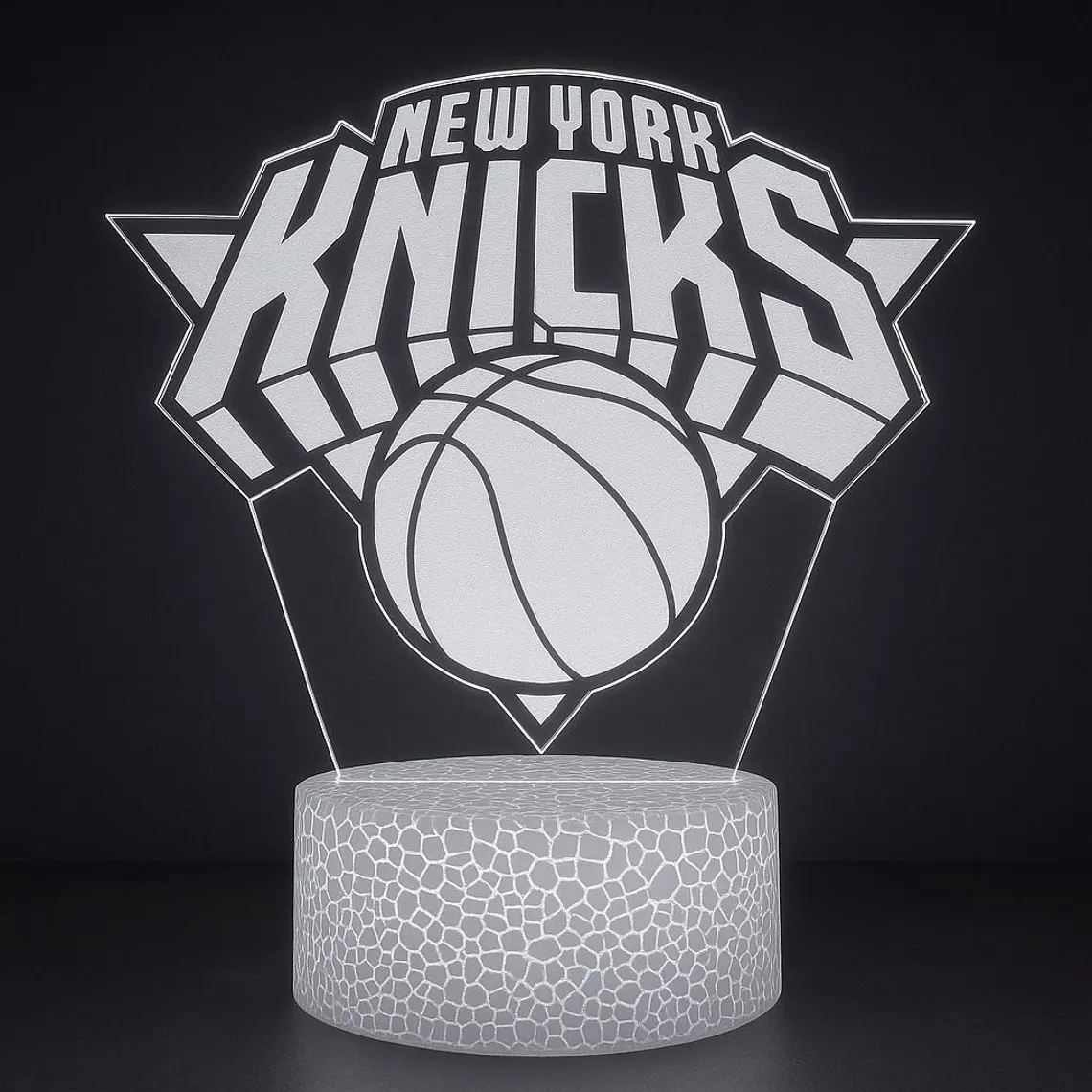 New York Knicks Laser Engraved NBA LED Lamp
