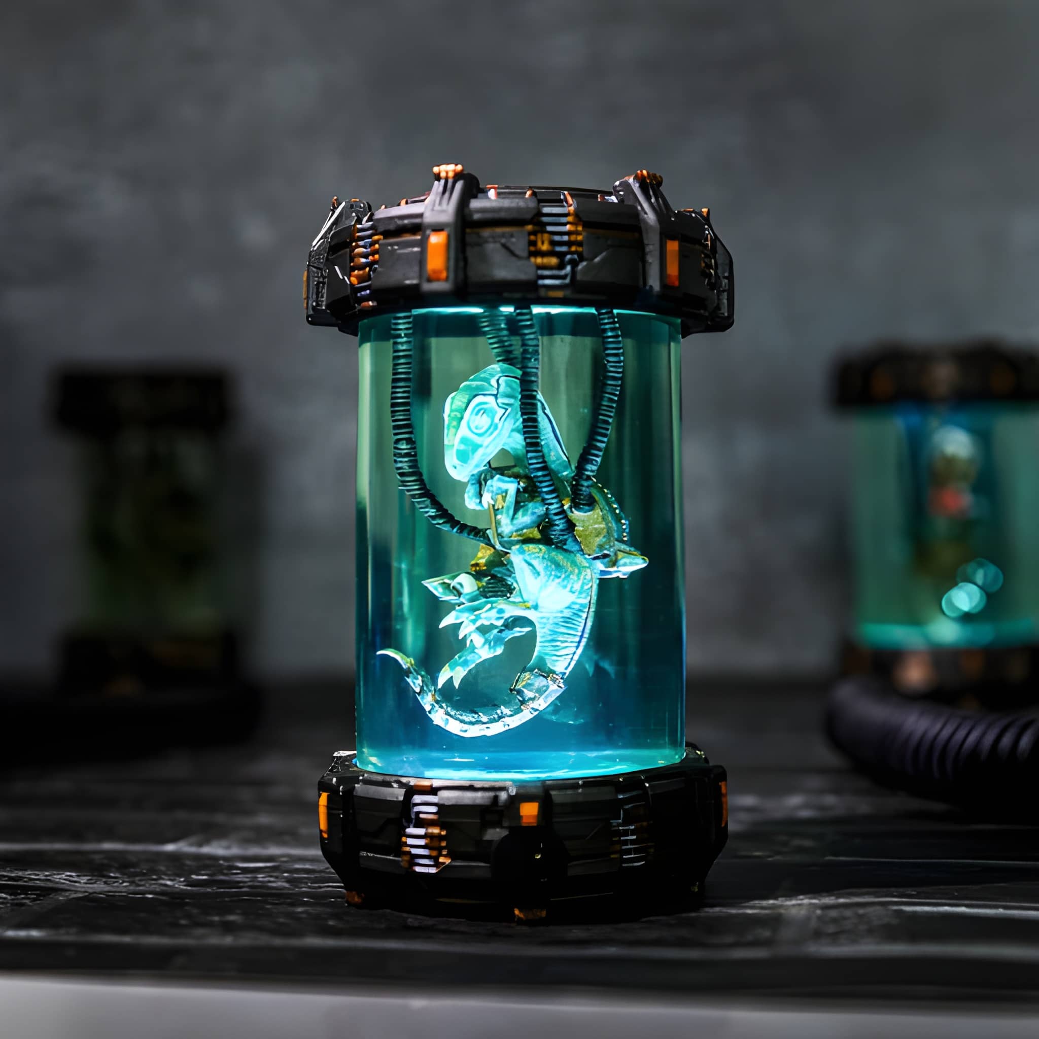 Raptor Dinosaur Epoxy Resin Night Lamp