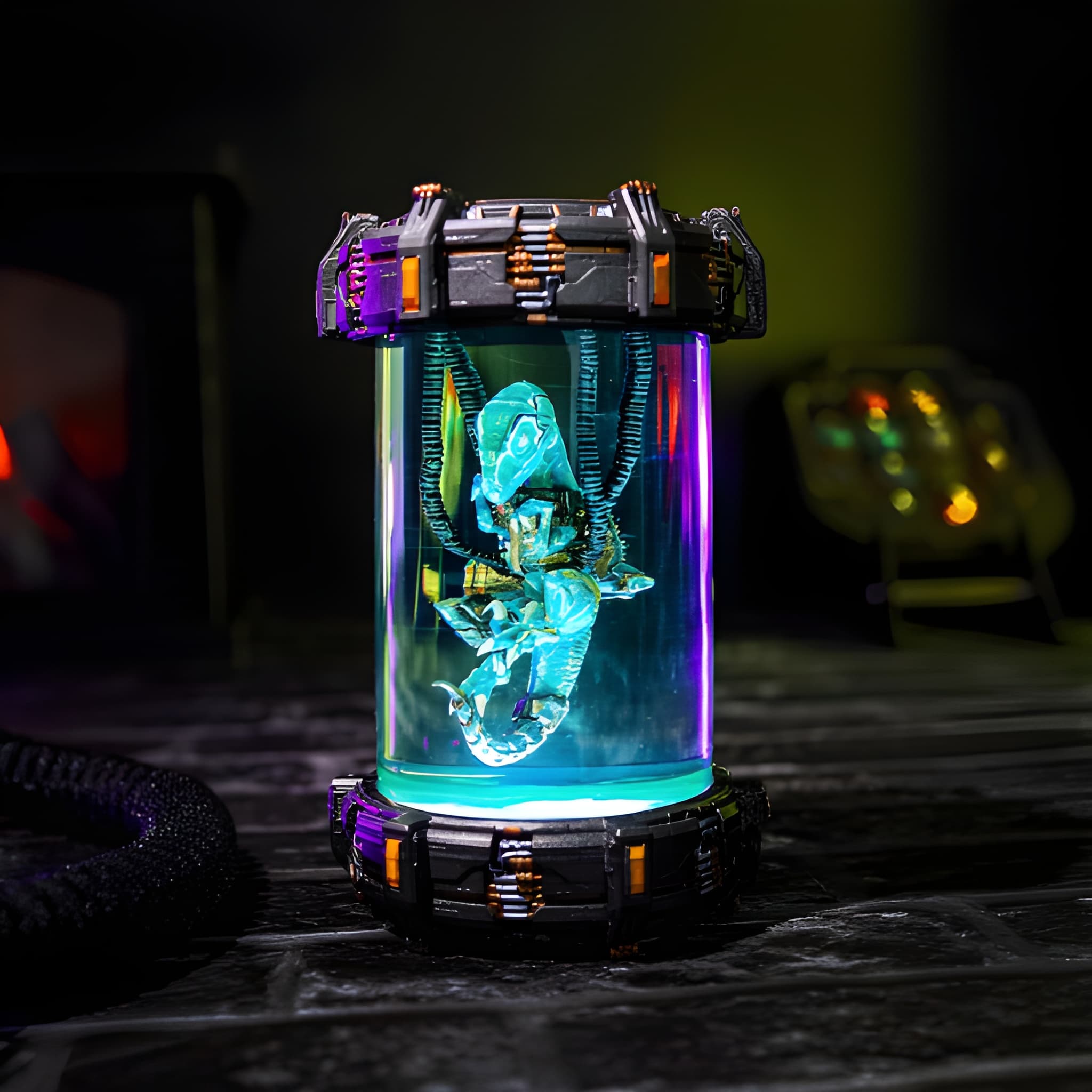 Raptor Dinosaur Epoxy Resin Night Lamp