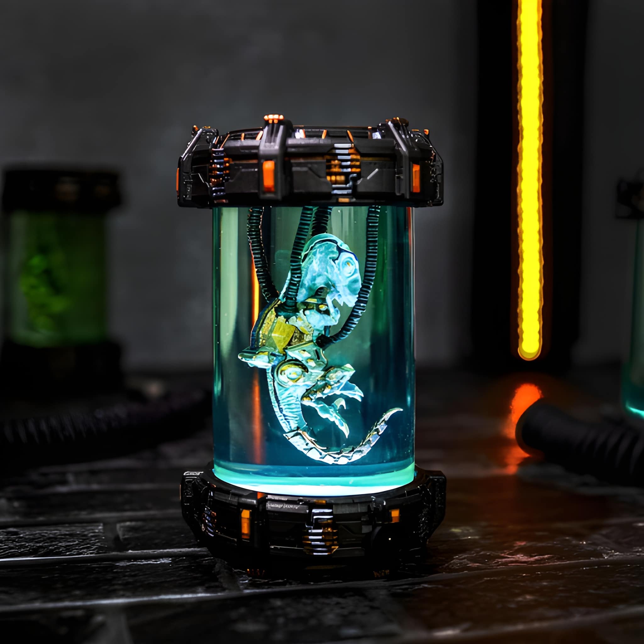 Raptor Dinosaur Epoxy Resin Night Lamp