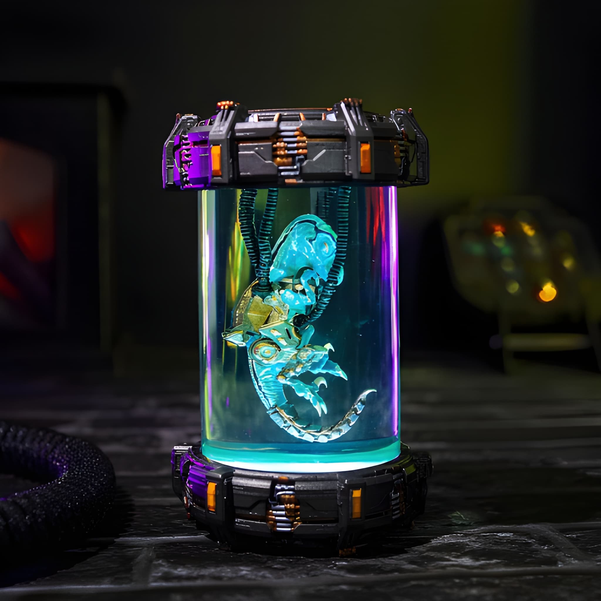 Raptor Dinosaur Epoxy Resin Night Lamp