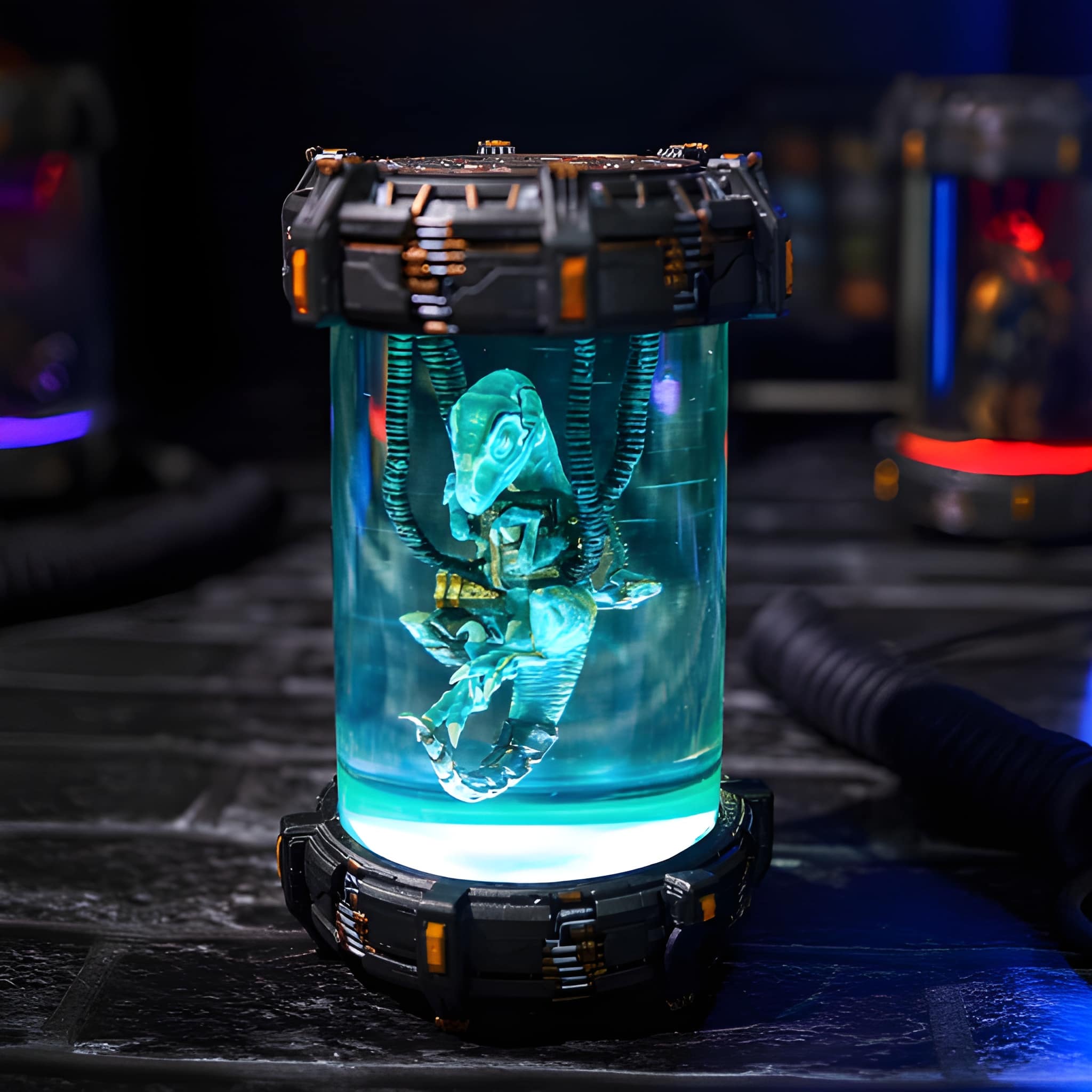Raptor Dinosaur Epoxy Resin Night Lamp
