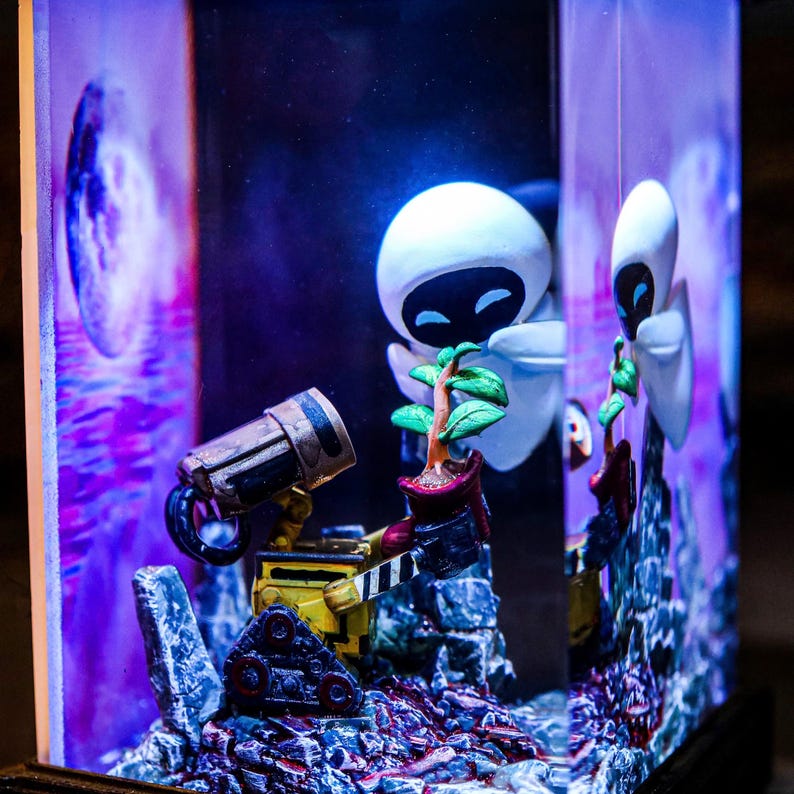 Custom Wall And Eve Epoxy Resin Anime Lamp