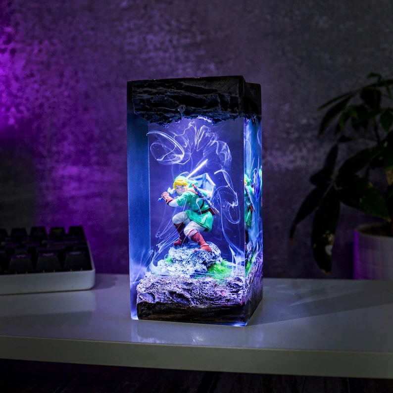Link Zelda Resin Lamp Custom Halloween Decor