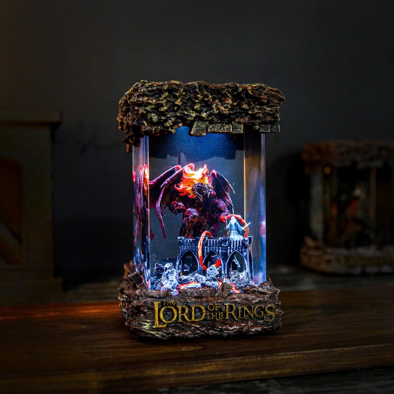 Gandalf Balrog Power Ring Epoxy Resin Lamp