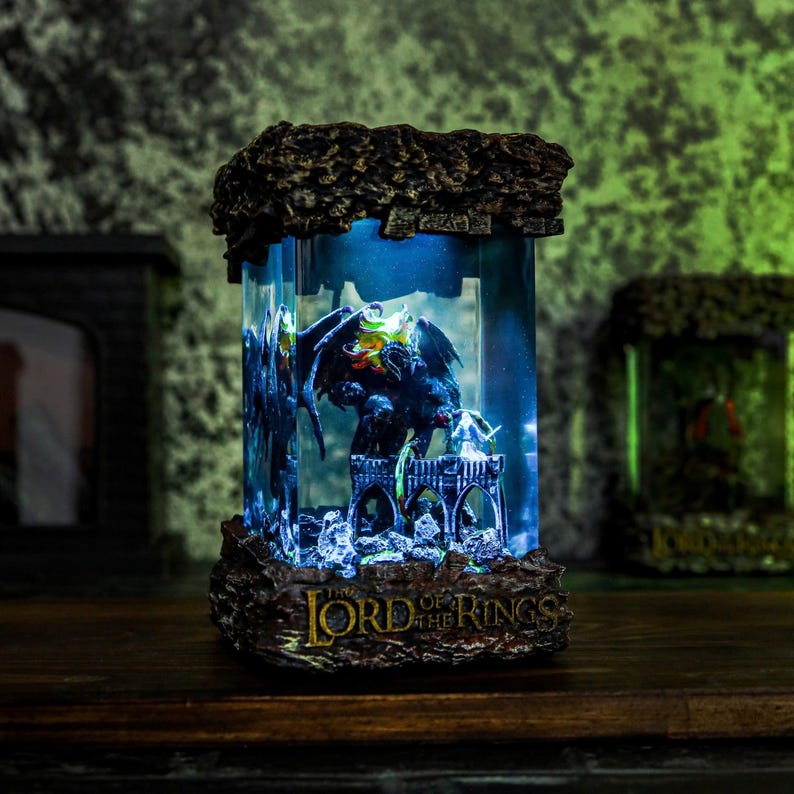 Gandalf Balrog Power Ring Epoxy Resin Lamp