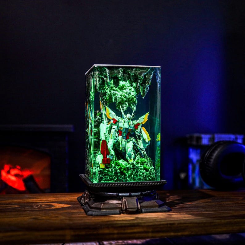 Diorama Gundam Epoxy Lamp Anime Night Light