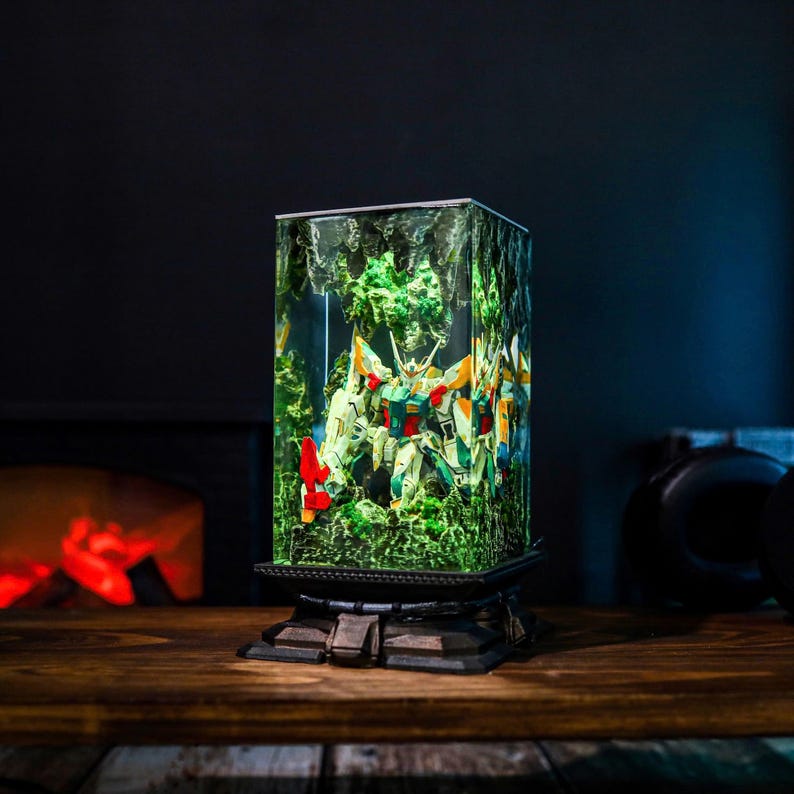 Diorama Gundam Epoxy Lamp Anime Night Light