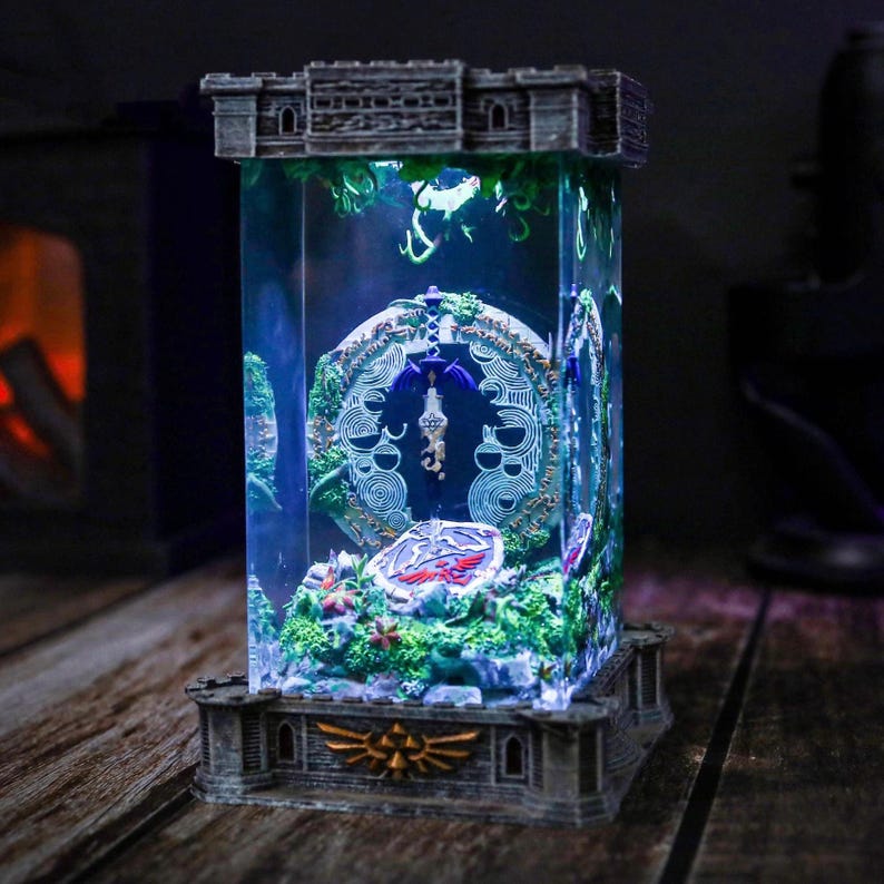 TOTK Link Zelda Epoxy Resin Night Light